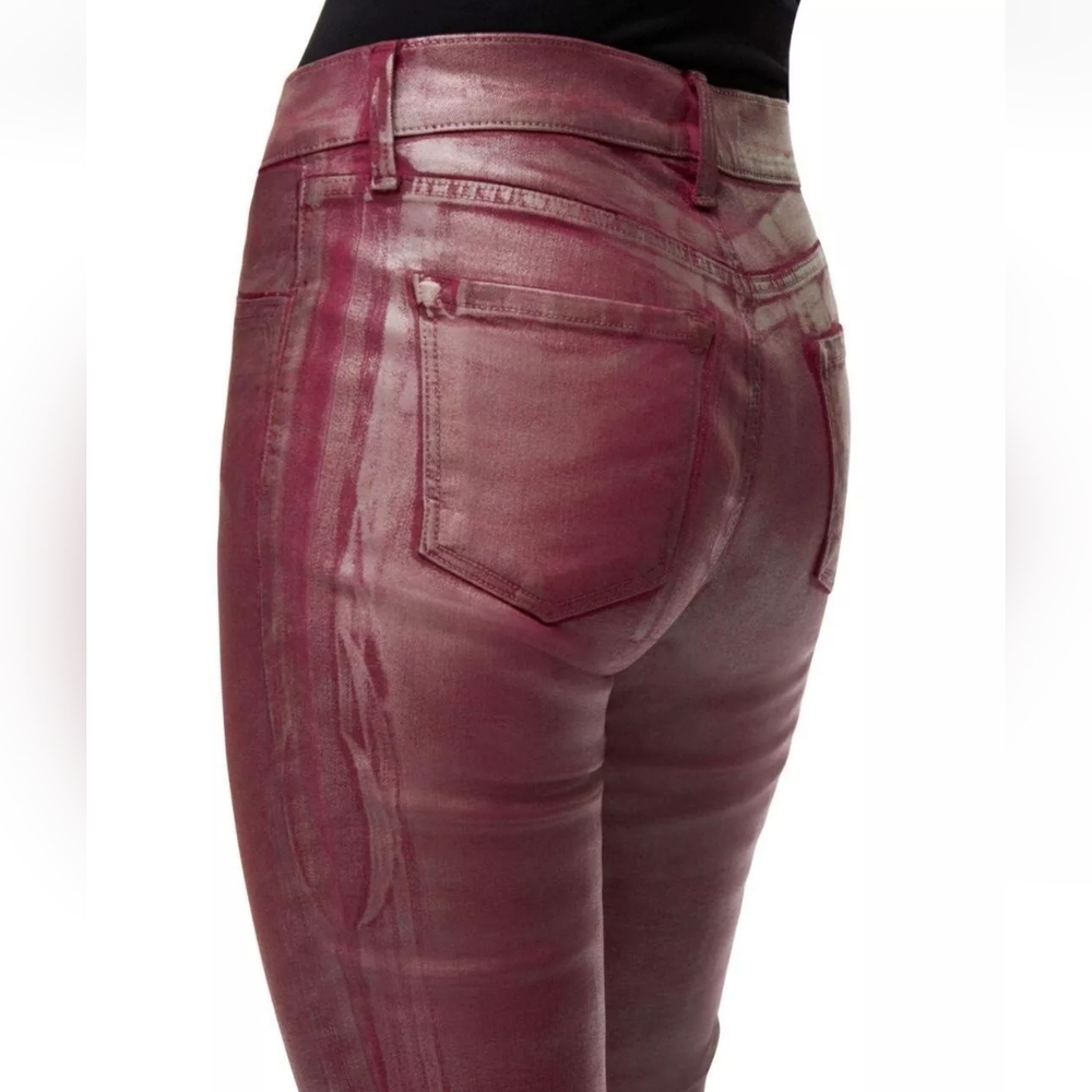 NWT J BRAND MID-RISE CROP SKINNY JEANS IN BITTERSWEET SHIMMER SIZE 27 RETAIL$278 - Picture 3 of 14